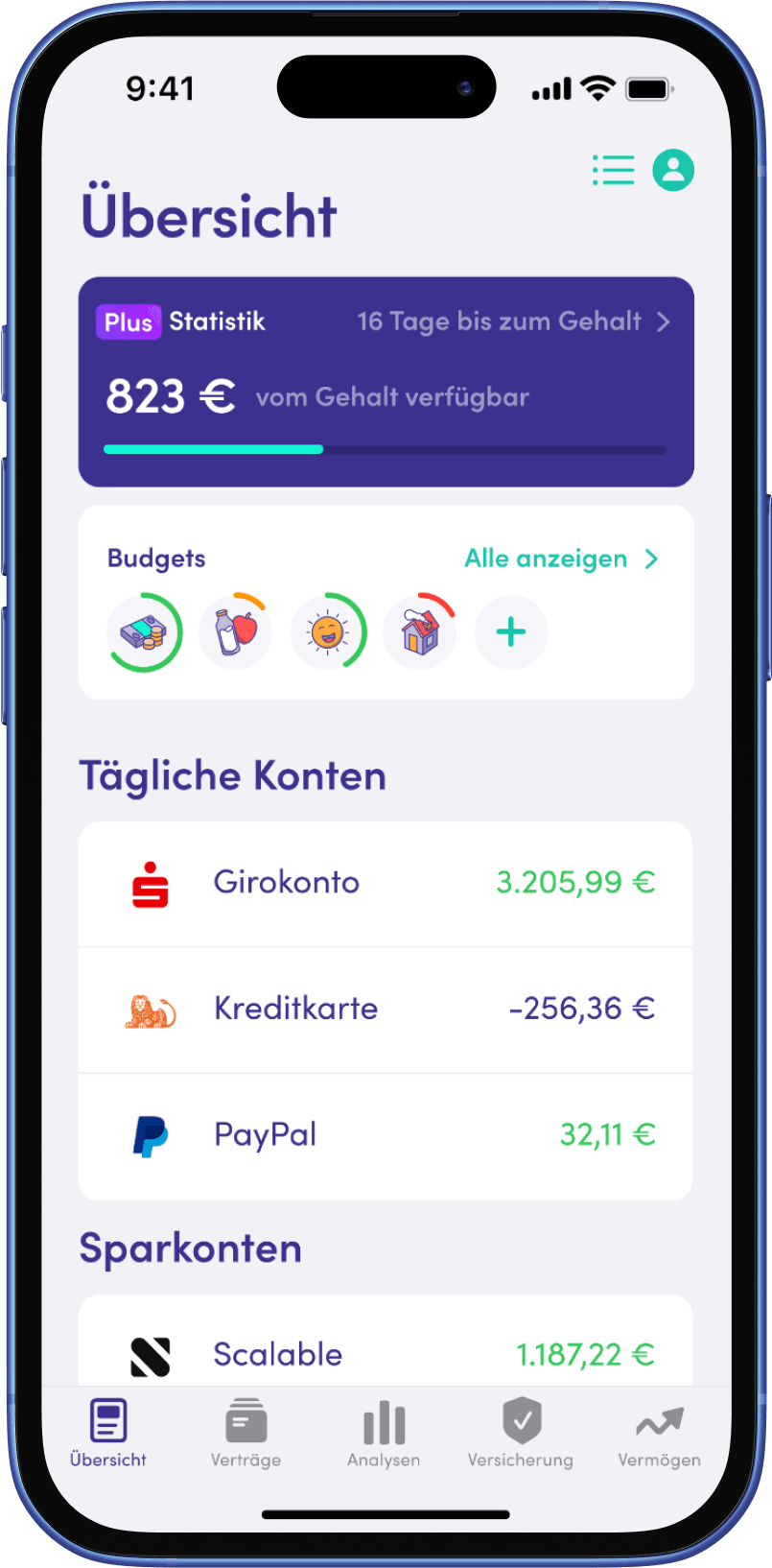 Alles an einem Ort - Finanzguru App Screenshot